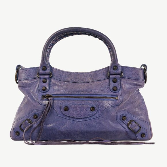 Balenciaga First Bleu Lavande Agneau Shoulder Bag - Picture 1 of 12